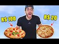 PEDIMOS A PIZZA MAIS CARA E A MAIS BARATA DO APLICATIVO QUAL É A MELHOR