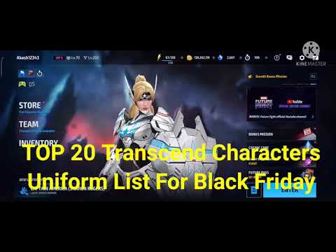 Awakening Skill And Transcend Characters Top 20 Uniforms For Black Friday 2021 - Marvel Future Fight