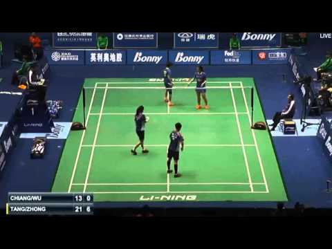 2015 Bonny China Master R16 [WD] CHIANG Kai Hsin-WU Fang Chien vs TANG-ZHONG (F.G1 3-3) (Sports)