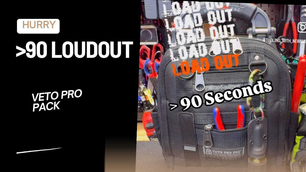 90 Second Quick loadout of my @VetoProPacToolBags Tec MCTBlackout