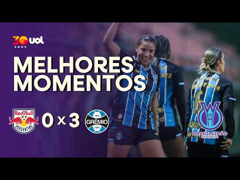 Gols e lances de Red Bull Bragantino x Grêmio