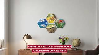 Modern Geometric Wall Art Decor | Design Custom Hexagon Canvas Prints 🎨🛑