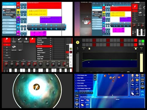 Lets Compose, Oddtunes Hang Drum, Tap Delay, DrumJam, Sampletank, Cubasis