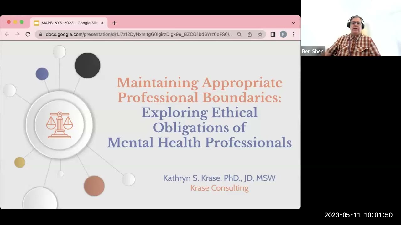 Maintaining Appropriate Professional Boundaries: Exploring The Ethical Obligations