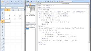 Download the video "Excel VBA Topic 9.2 - Multidimensional Arrays (matrices)"
