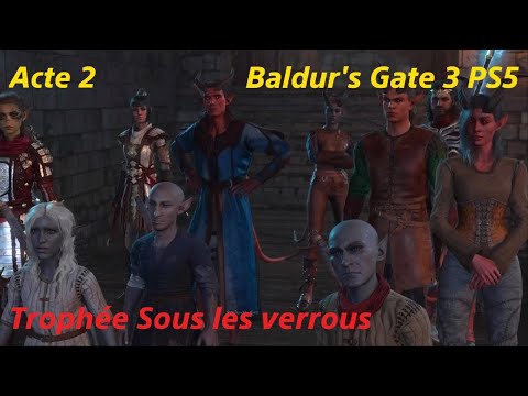 Baldur's Gate 3 PS5 "Trophée Sous les verrous" sans effusion de sang
