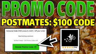 Postmates Promo Code 2023 - Save $100 Postmates Discount Codes!