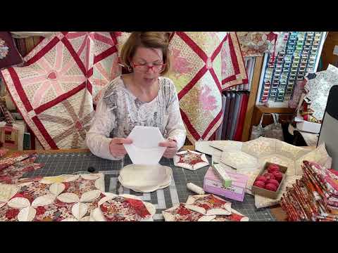 Hexie Flower Big Boy Templates with @juliacrosspatch