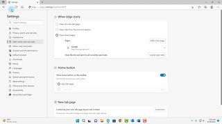 How to set Google.com as the home page in Microsoft Edge