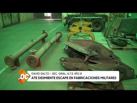 ATE desmiente escape en fabricaciones militares, David Salto