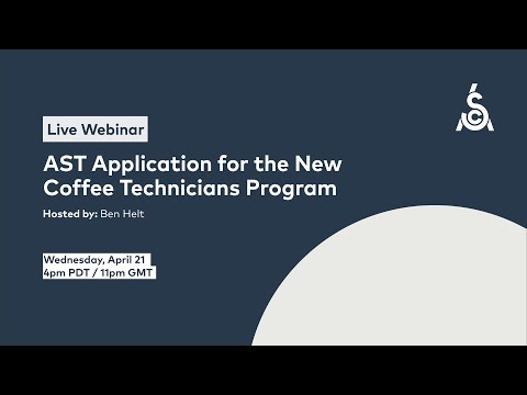 Coffee Technicians Program Authorized SCA Trainers - April 21 Webinar