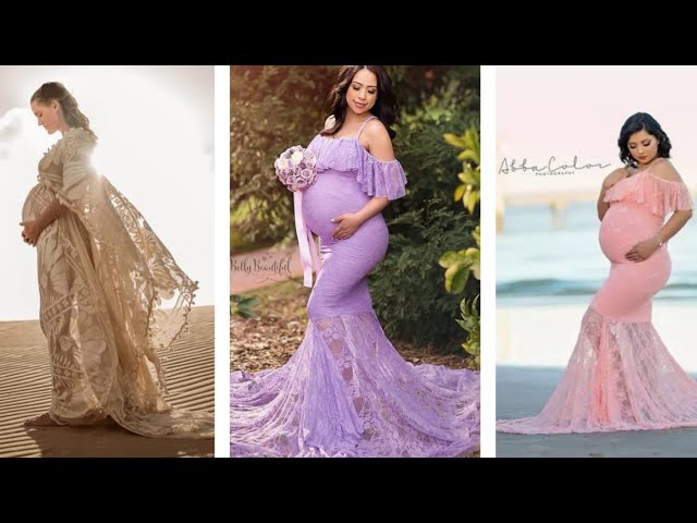 Vídeo relacionado con FEOYA - Ropa Embarazadas Mujeres para Sesión de Fotos Vestido Embarazada con Encaje Chifón Mujer Maxi Falda Larga de Fotografia de Maternidad Hombros Descubiertos para Atrezzo Fotografia Fiesta - L