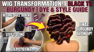 DIY Wig Color Transformation: Black to Burgundy Step-by-Step