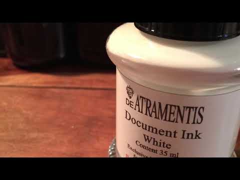 Fountain pen and white ink