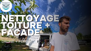 Nettoyage de toiture et de façade par drone