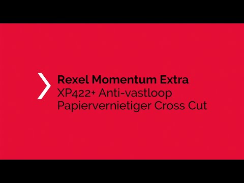 Een Papiervernietiger Rexel Momentum Extra XP422+ snippers 4x35mm koop je bij Van Leeuwen Boeken- en kantoorartikelen
