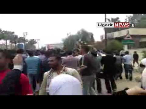 مظاهرة لطلاب جامعة دمشق فرع درعا في محافظة درعا