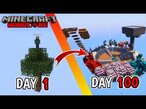 100 DAYS ALONE on a Tree in Minecraft?! 😱 #nm