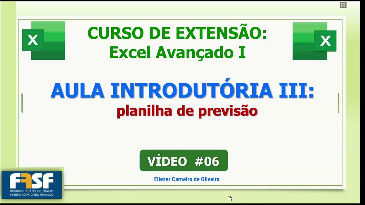 Excel Avançado I Vídeo 6