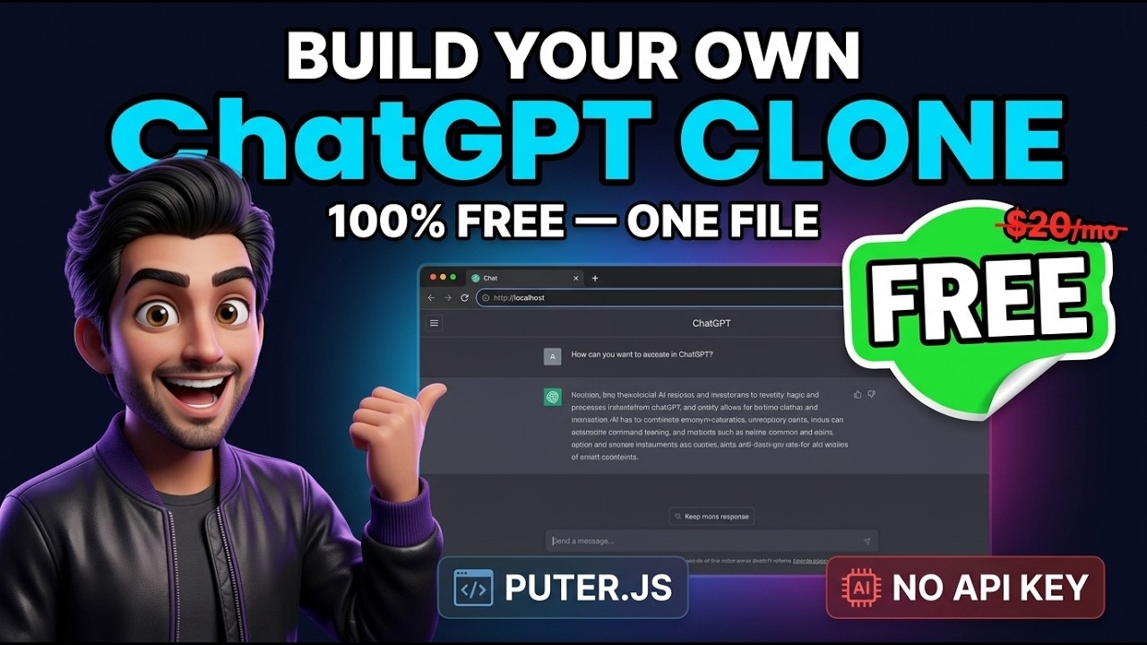 Build Your Own ChatGPT Clone — 100% Free, One File, No API Keys