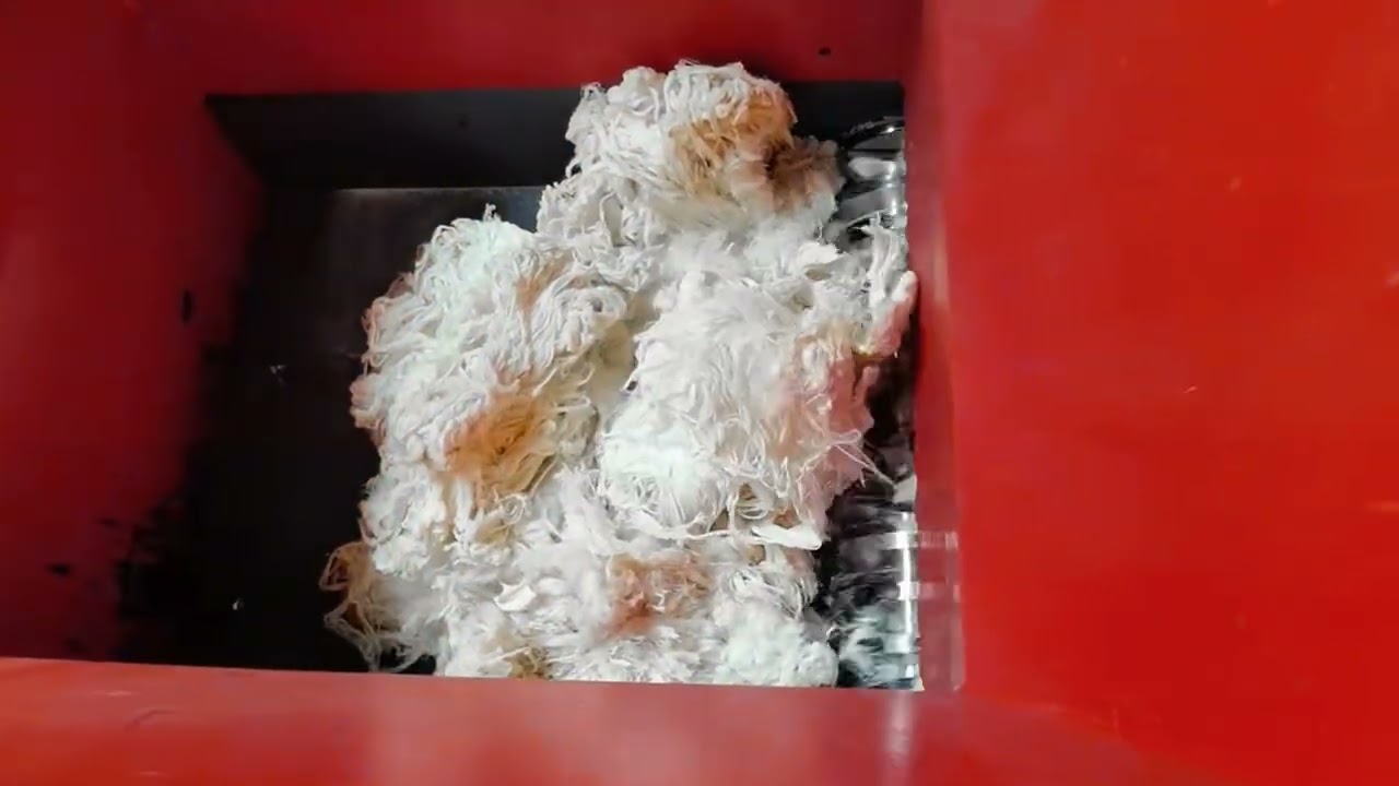 YouTube cover image for textile waste shredder video