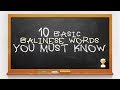 10 Basic Balinese Words | Speak Balinese