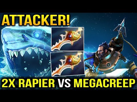 Typical Megacreep Attacker Kunkka Game with 2x Rapier