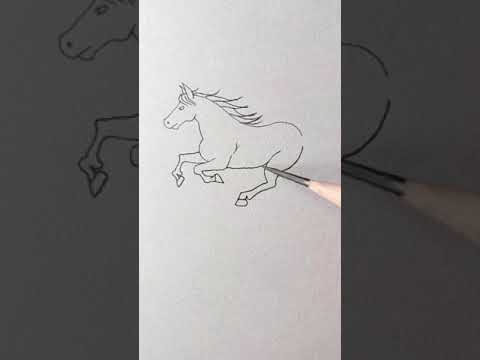 零基础铅笔画-马-HOW TO DRAW A HORSE-Pencil Drawing for Beginners-Satisfying Art Therapy