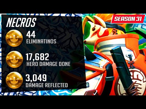 Fastest Genji Necros Goes Insane with - 44 elims! POTG! [ Overwatch Season 31 Top 500 ]