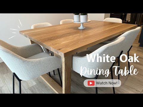 White Oak Modern Dining Table | Custom Table Edmonton