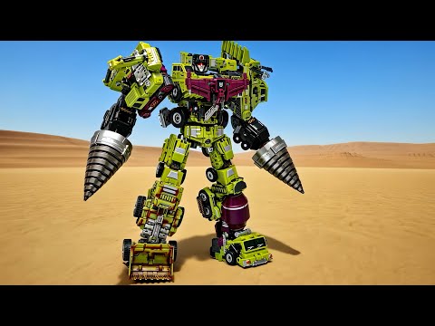 Transformers Jinbao Green Devastator Upgrade kit Combine Construction Vehicles Robot Toys