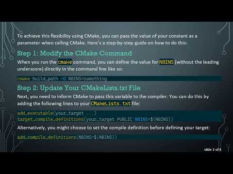 How to Use Preprocessor Constants with CMake for Dynamic Compilation