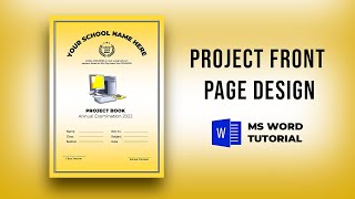 How to Create Project Front Page in Microsoft Word | Cover Page Design in MS Word