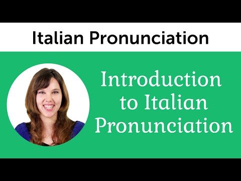 Introduction to Perfect Italian Pronunciation