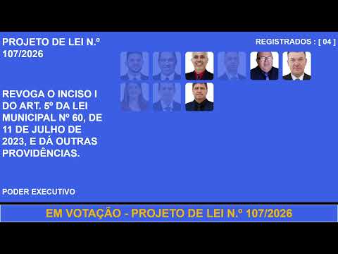 Sessão Extraordinária do dia 23 de outubro de 2026 às 09h00min