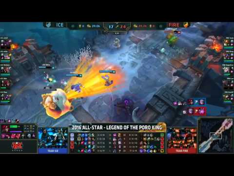 League Of Legends All Stars 2016 — Team Ice vs Team Fire  Poro King!