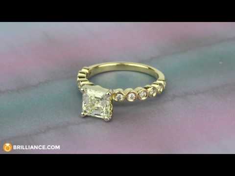 Bezel Engagement Ring with Asscher Diamond (2 Carat)