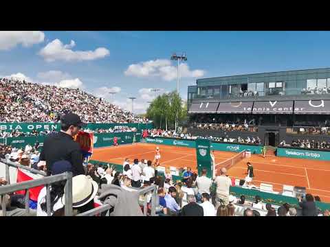 Novak Djoković vs Karen Khachanov tweener | Belgrade 2022 Semifinals