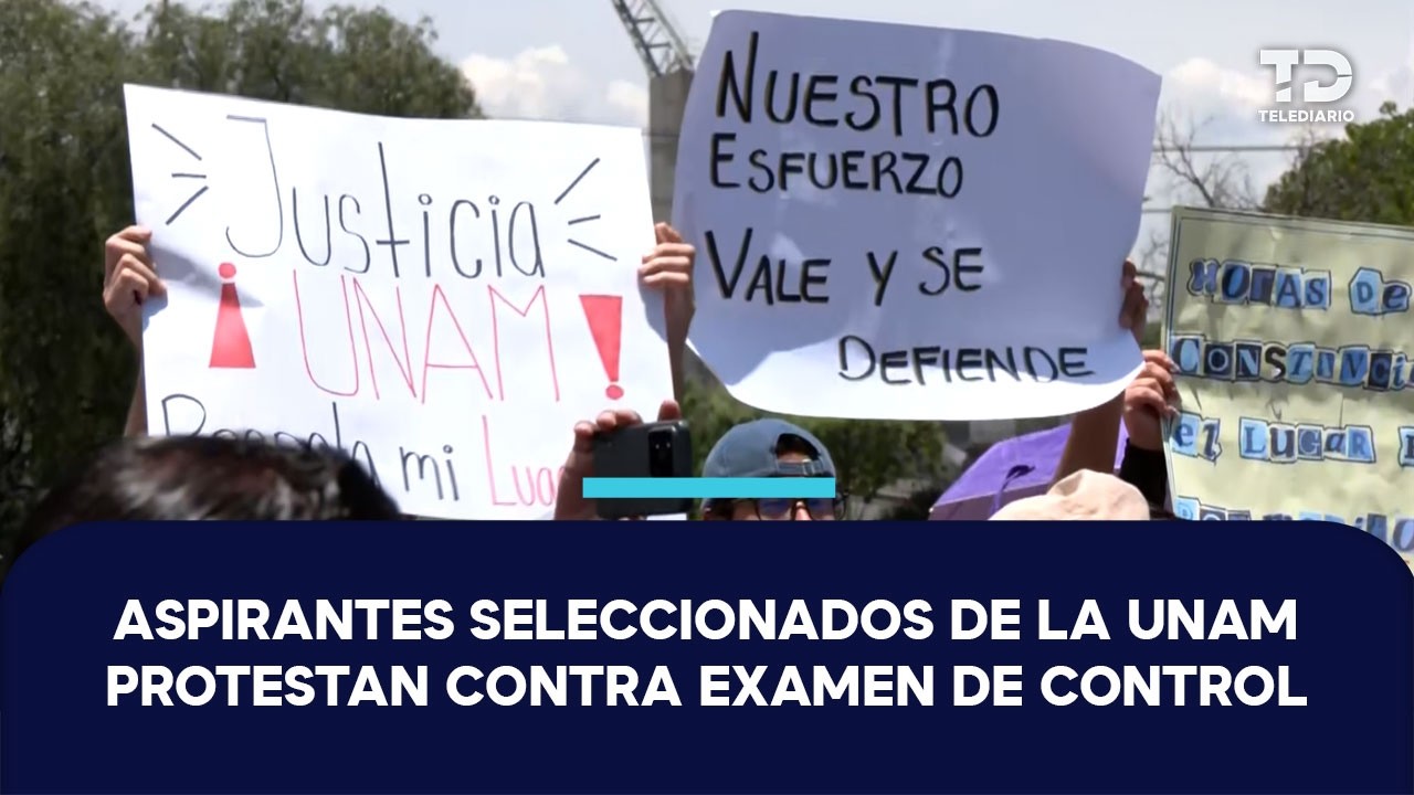 Aspirantes seleccionados de la UNAM bloquean av. Insurgentes Sur; rechazan repetir el examen
