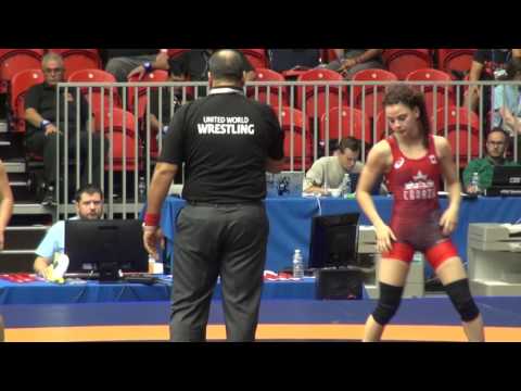 2016 JR World championship FW48kg Jade Dufour (CAN) vs A  Erge  (TUR)