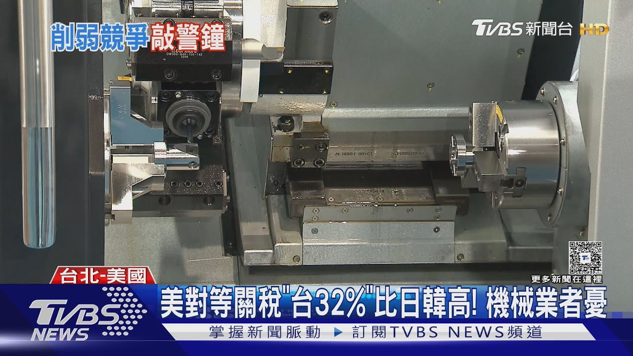 美對等關稅「台32%」比日韓高!機械業者憂