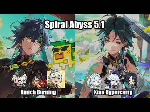 C0 Kinich Burning & C0 Xiao Hypercarry - Genshin Impact 5.1 Spiral Abyss
