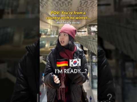 Winter: Germany vs Korea 🇩🇪🇰🇷🤣🥶 #culture #travel #winter #skit #funny #germany #korea