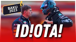 ?[BOMBAZO] MAX FURIOSO I Verstappen se enfrenta a Rusell después de en Sprint de Bakú