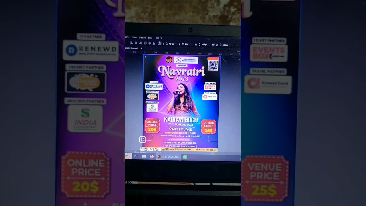 Event Poster Design in illustrator | #adobeillustrator Tutorial #graphicdesign #logo #design #logo