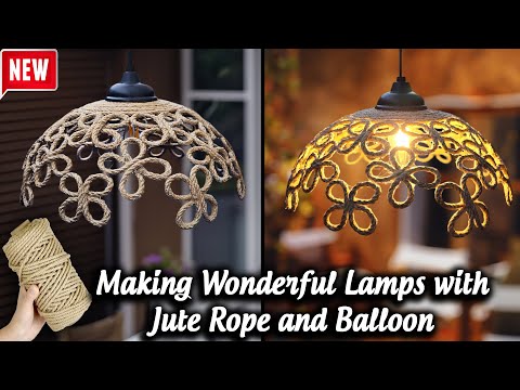 Making a Wonderful Chandelier from Jute Rope - Make Your Own Glue! Balloon Chandelier Making