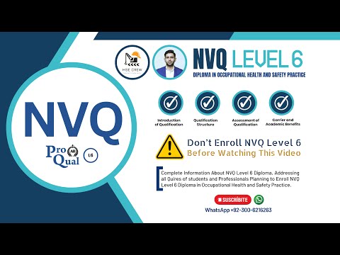 NVQ Level 6 | ProQual Level 6 NVQ Diploma in Occupational Health and Safety Practice | Details NVQ