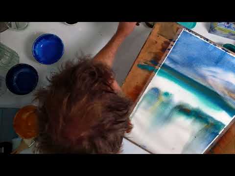 Abstract Watercolour Seascape