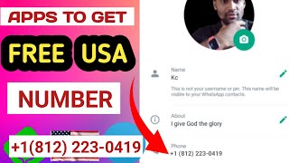 2 best  Apps to get free USA phone  number for Whatsapp verification/free USA number