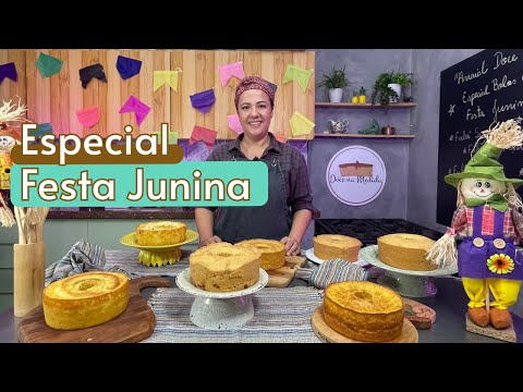 Bolo de Fubá, Fubá Cremoso, Bolo de Pamonha, Bolo de Mandioca, Bolo de Milho - Especial Festa Junina